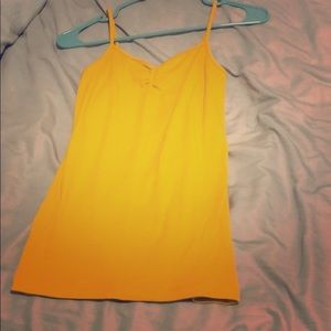 yellow tank top